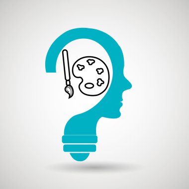 siluet fikir yaratıcılık simgesi