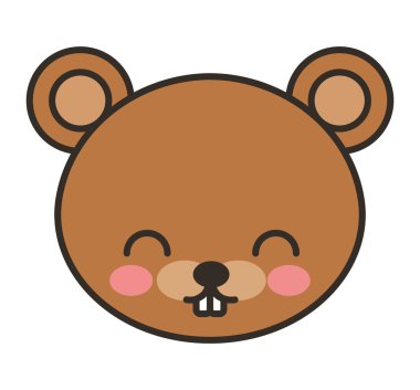 sevimli ayı hayvan ihale izole simgesi