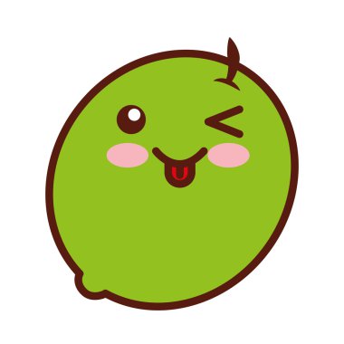 meyve karakter yüz izole simgesi