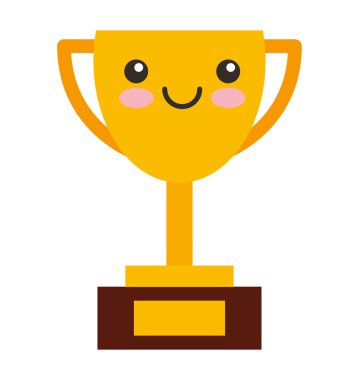 Kupa karakter izole simgesi