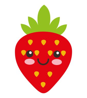 meyve karakter yüz izole simgesi