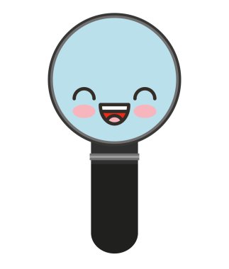 Büyüteç karakter izole simgesini