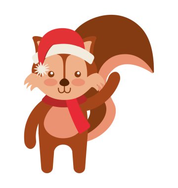 Noel giysileri ile sevimli hayvan