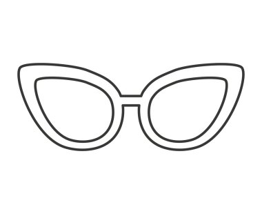 moda gözlük izole simgesi