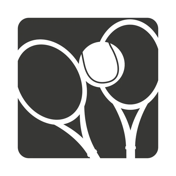 Equipamento desportivo de ténis ícone isolado — Vetor de Stock