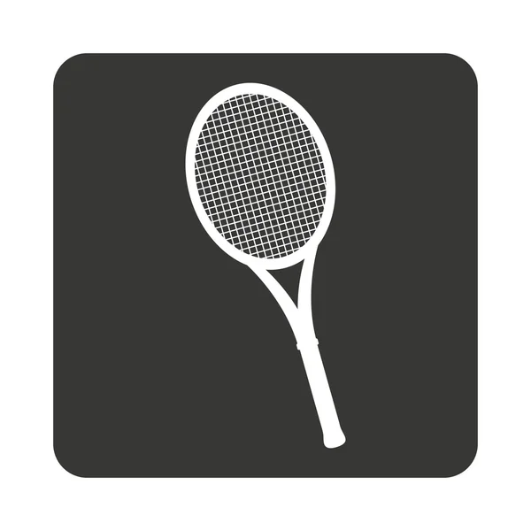 Tennis sport equipment isolated icon — Stock Vector