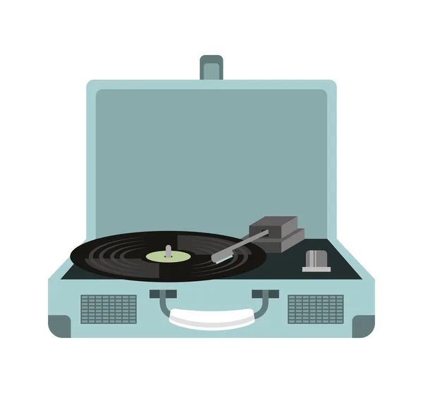 Old music player isolated icon — Stock Vector