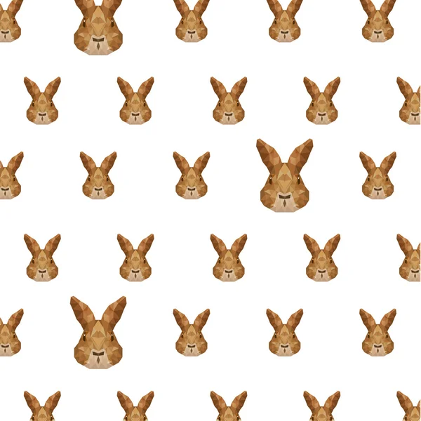 Rabbit head pattern low poly isolated icon — Stock Vector