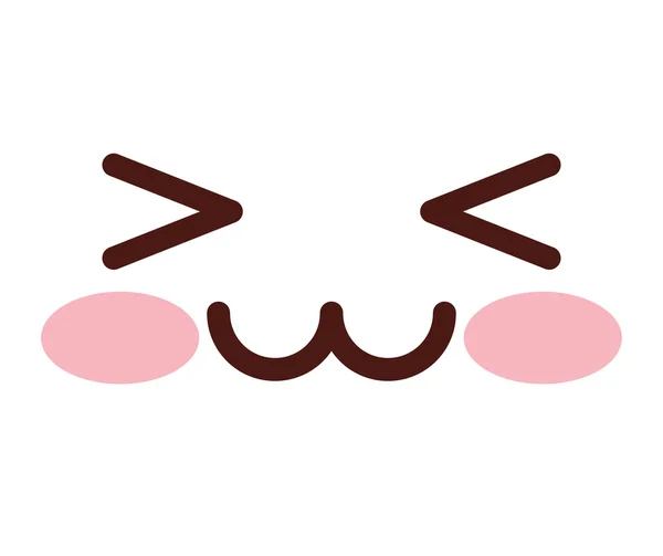 Faccina emoticon carino quadrato icona — Vettoriale Stock