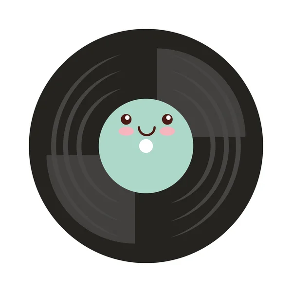 Vinyl disc isolated icon — Stock Vector