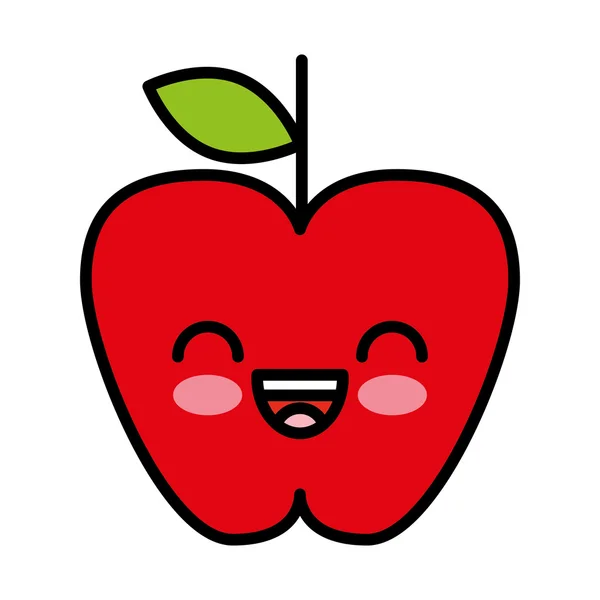 Fruta carácter cara aislado icono — Vector de stock