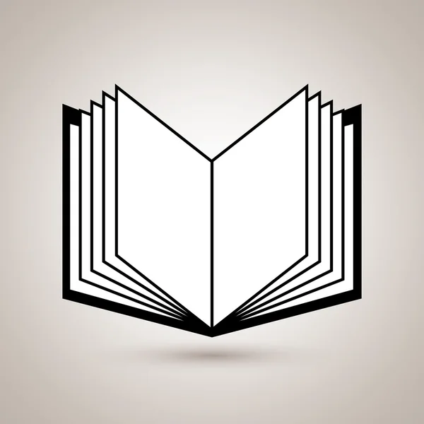 Kitap edebiyat Kütüphane simgesi — Stok Vektör