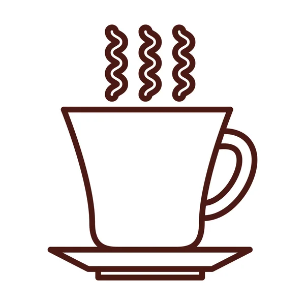 Taza de café aislado icono — Vector de stock