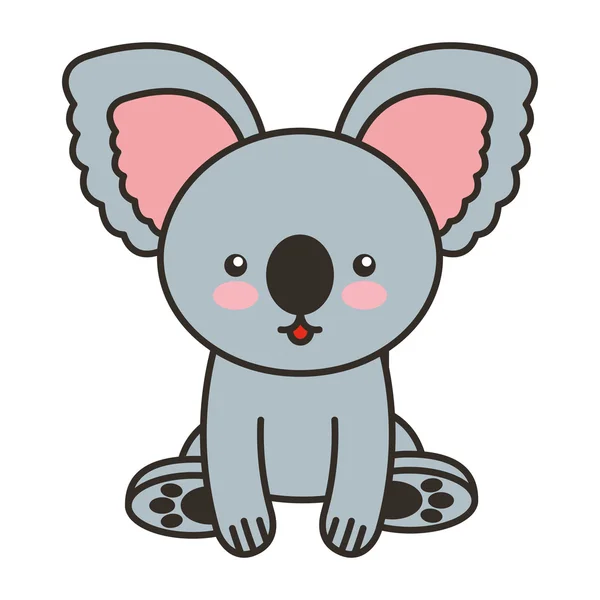 Χαριτωμένο koala ζώων διαγωνισμού απομονωμένες εικονίδιο — Διανυσματικό Αρχείο