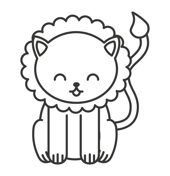 Mignon animal tendre isolé icône — Image vectorielle