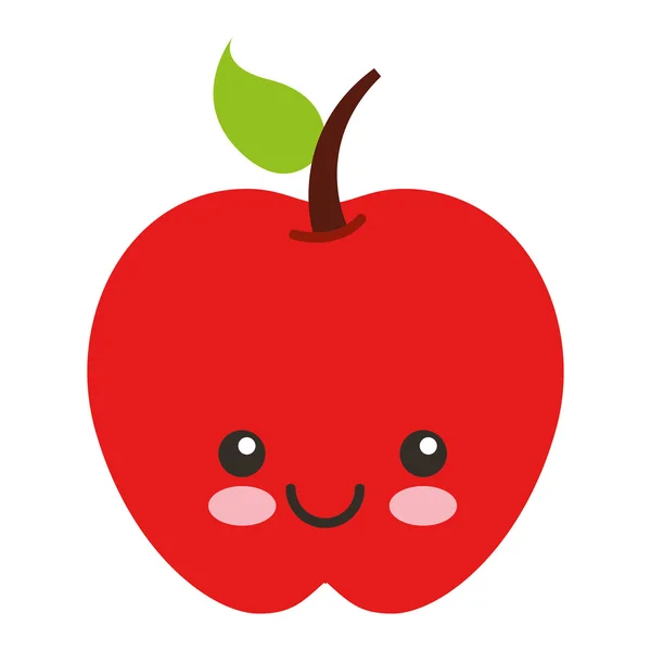 Fruta carácter cara aislado icono — Vector de stock