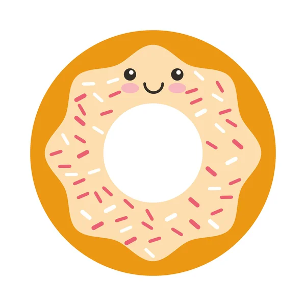 Donut personagem ícone isolado —  Vetores de Stock