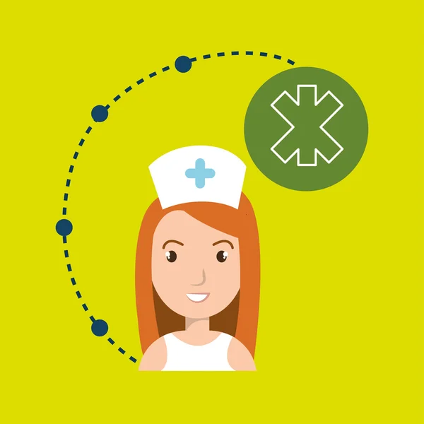 Femme service du personnel médical — Image vectorielle