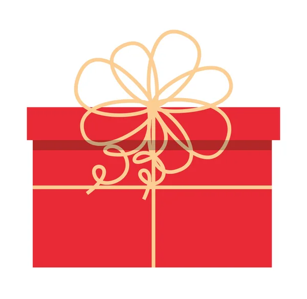 Gift christmas geïsoleerde pictogram — Stockvector