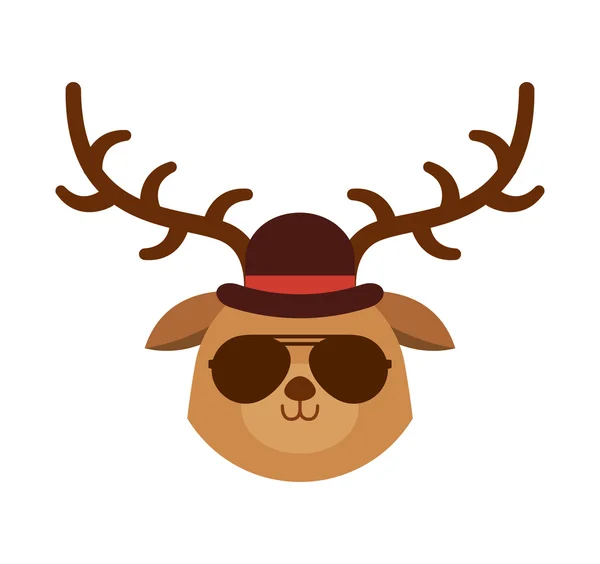 Estilo hipster animal bonito — Vetor de Stock