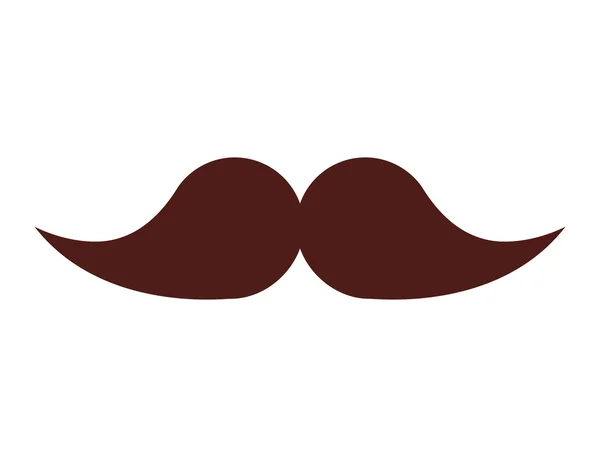 Moustache hipster style icône isolée — Image vectorielle