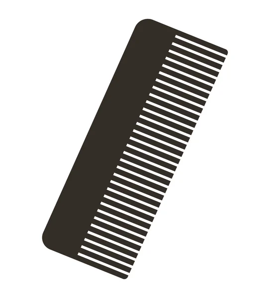 Comb silhouette isolated icon — Stock Vector