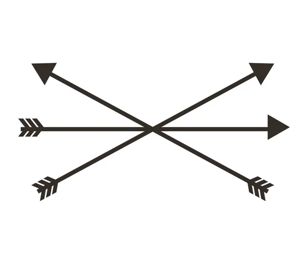 Frecce disegno icona isolata — Vettoriale Stock
