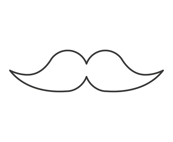 Bigote hipster estilo aislado icono — Vector de stock