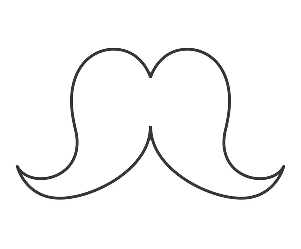 Вуса хіпстерський стиль ізольована ікона — стоковий вектор