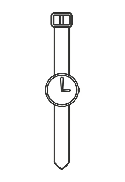 Reloj de mano icono aislado — Vector de stock