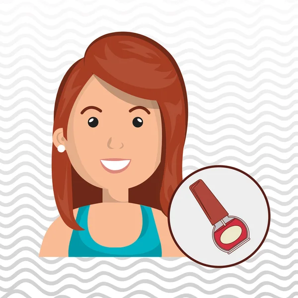 Estilista de uñas cosmética mujer — Vector de stock