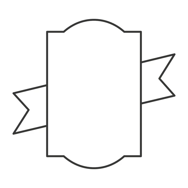 Marco con cinta aislada icono de diseño — Vector de stock