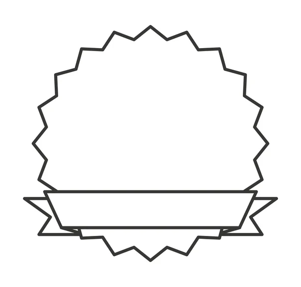 Рамка зі стрічкою ізольований дизайн піктограми — стоковий вектор