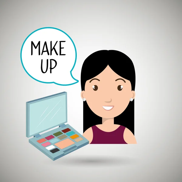 女人化妆化妆品 — 图库矢量图片