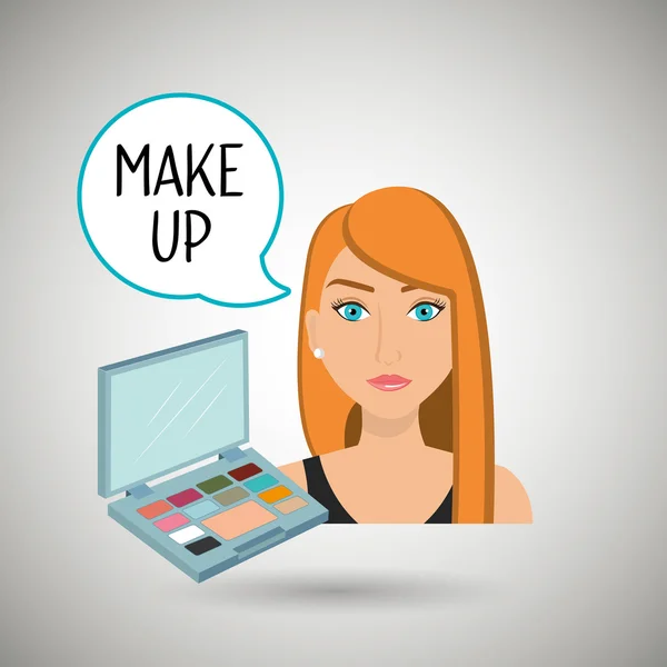 Vrouw cosmetische make-up — Stockvector