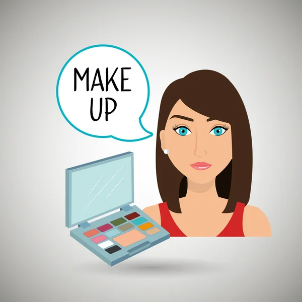Vrouw cosmetische make-up — Stockvector