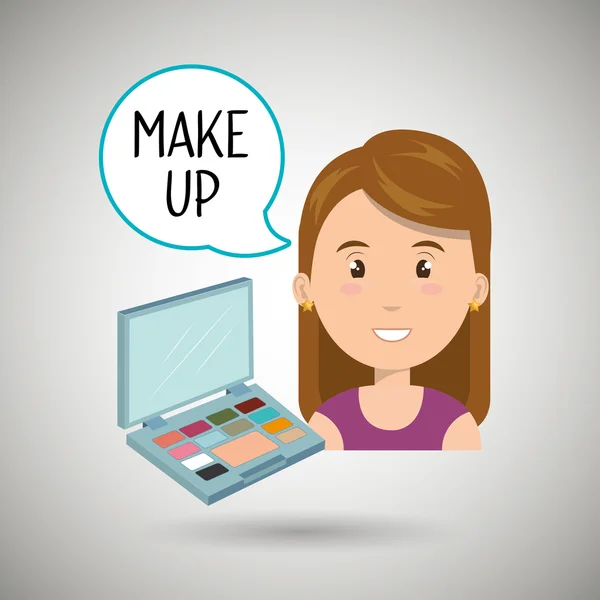 Kobieta makijaż kosmetyki — Wektor stockowy