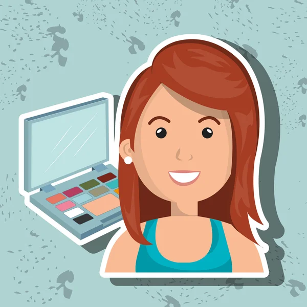 Woman make up cosmetic — Stock Vector