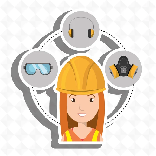 Worker equipment protection tool — Stock Vector