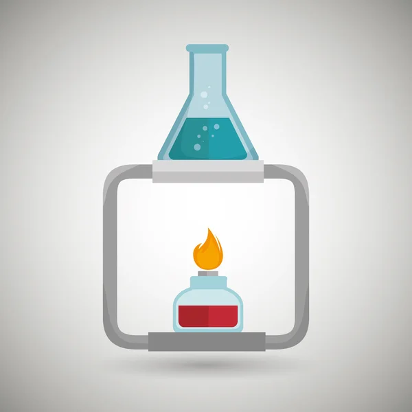 Burner tube lab chemistry — Stock Vector