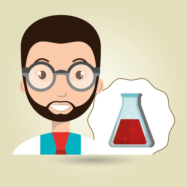 Laboratorio médico tubo química — Vector de stock