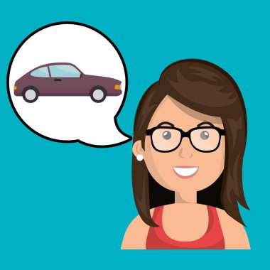 kadın araba araç taşıma