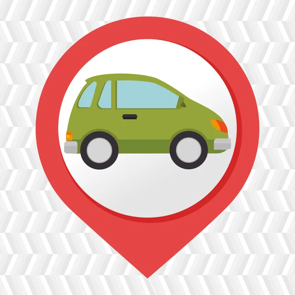 Car pin location icon — Stock Vector