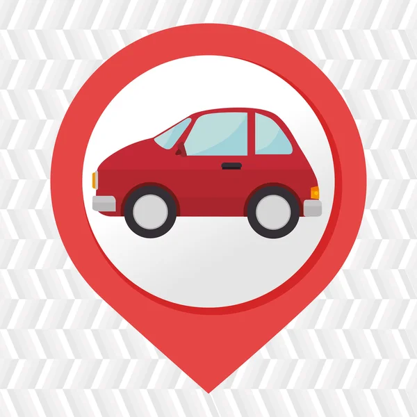 Car pin location icon — Stock Vector