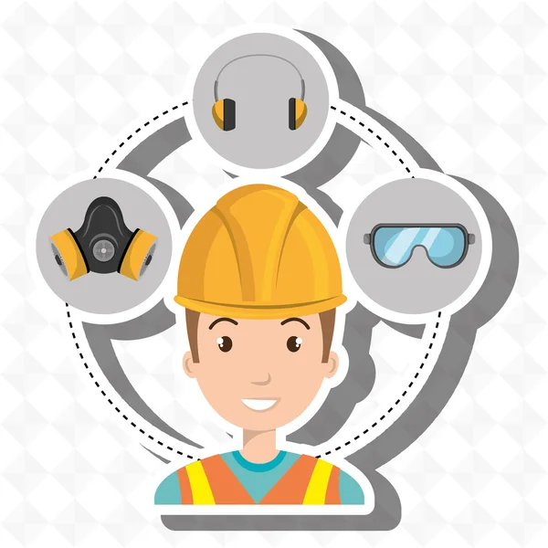 Worker equipment protection tool — Stock Vector