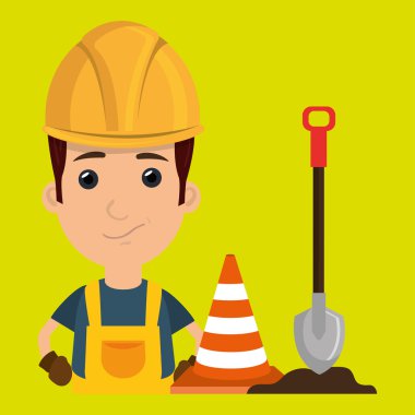 Adam kürek uyarı İnşaat