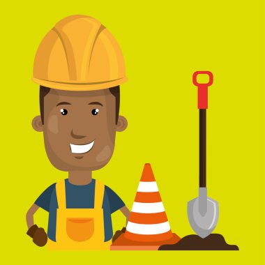 Adam kürek uyarı İnşaat