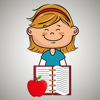 çizgi film kız not defteri simgesi