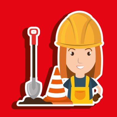 kadın kürek uyarı İnşaat