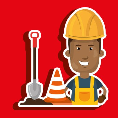 Adam kürek uyarı İnşaat